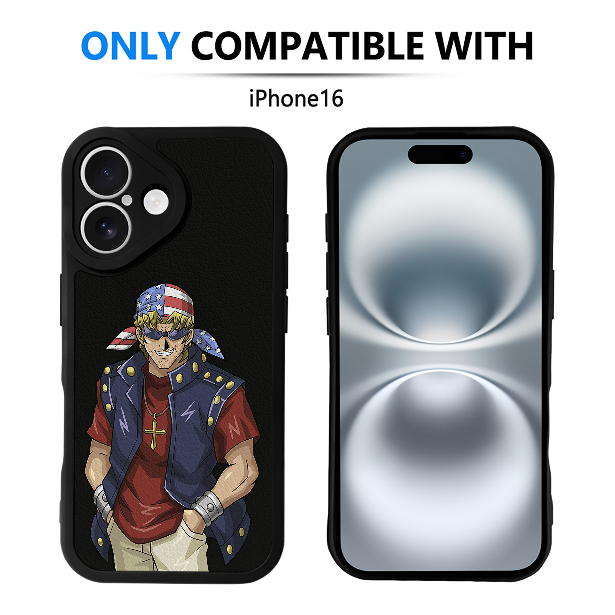 遊☆戯☆王 Yu-Gi-Oh! 【iPhone 16シリーズ対応】シリコンスマホケース（レザー調） 材質：シリコン